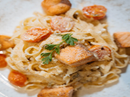 Makaron z łososia 